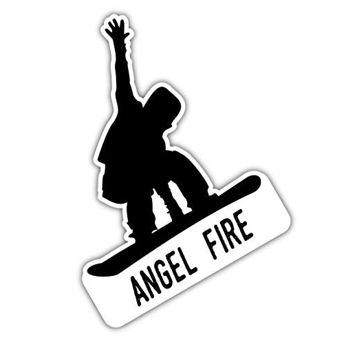 Angel Fire New Mexico Ski Adventures Souvenir 4 Inch Vinyl Decal Sticker Board Design 4-Pack