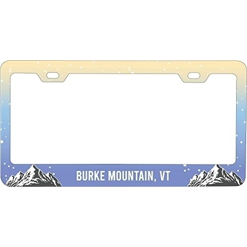 Burke Mountain Vermont Ski Snowboard Winter Adventures Metal License Plate Frame