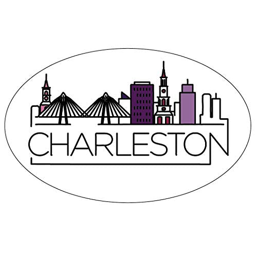 Charleston South Carolina City Trendy Souvenir Oval Magnet