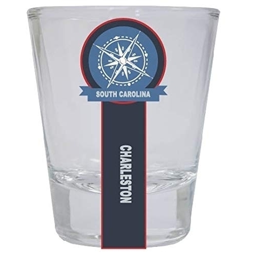 Charleston South Carolina Nautical Souvenir Round Shot Glass