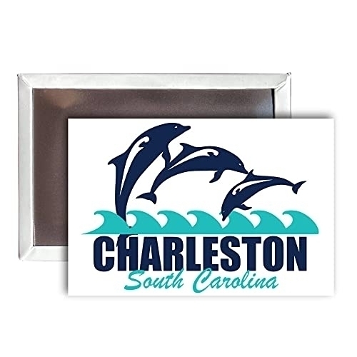 Charleston South Carolina Souvenir 2x3-Inch Fridge Magnet Dolphin Design