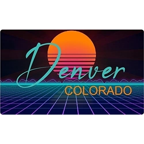 Denver Colorado 4 X 2.25-Inch Fridge Magnet Retro Neon Design