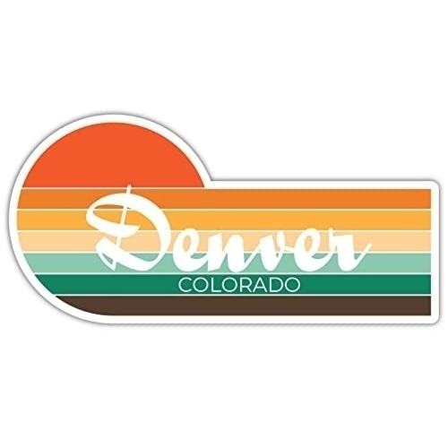 Denver Colorado 4 X 2.25 Inch Fridge Magnet Retro Vintage Sunset City 70s Aesthetic Design