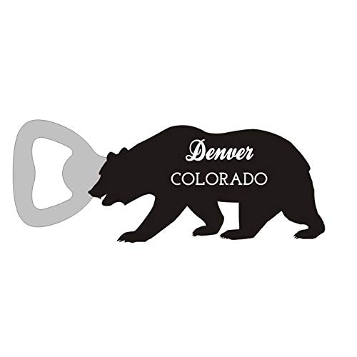 Denver Colorado Camping Souvenir Bear Bottle Opener