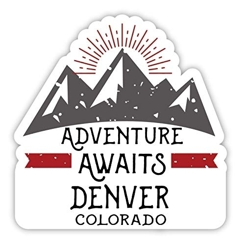 Denver Colorado Souvenir 2-Inch Vinyl Decal Sticker Adventure Awaits Design