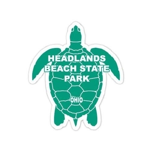 Cleveland Metroparks Ohio Souvenir 4 Inch Green Turtle Shape Decal Sticker