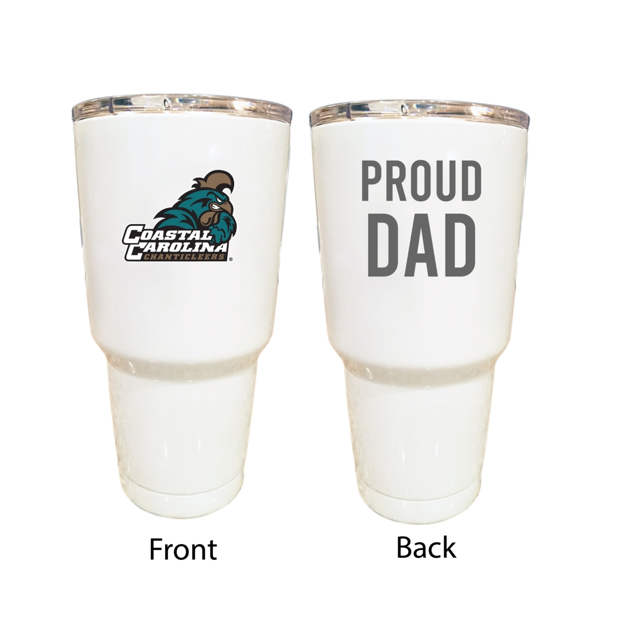 Coastal Carolina University Proud Dad 24 Oz Insulated Stainless Steel Tumblers Choose Your Color.