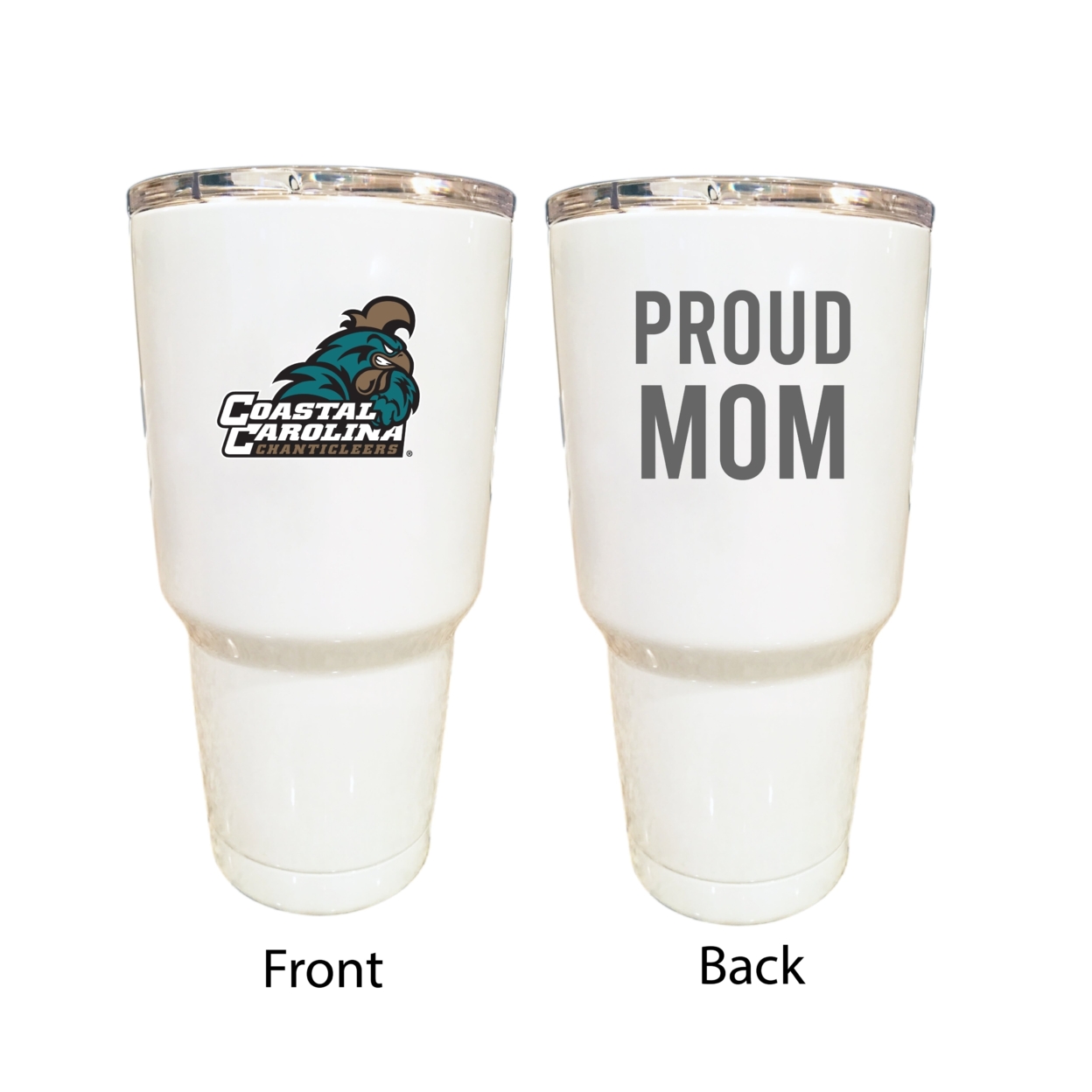 Coastal Carolina University Proud Mom 24 Oz Insulated Stainless Steel Tumblers Choose Your Color.