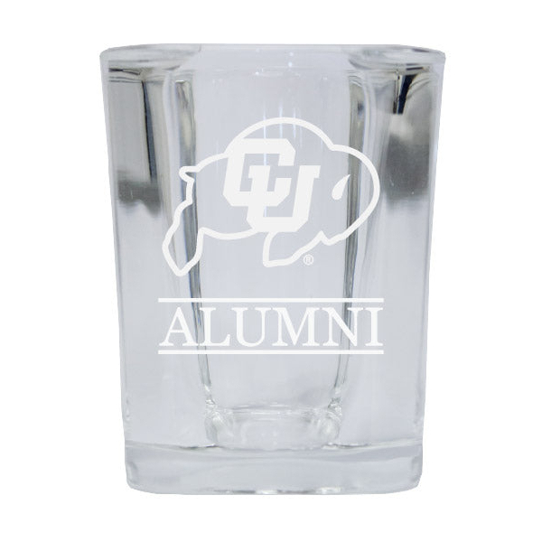 Colorado Buffaloes Alumni Etched Square Shot Glass