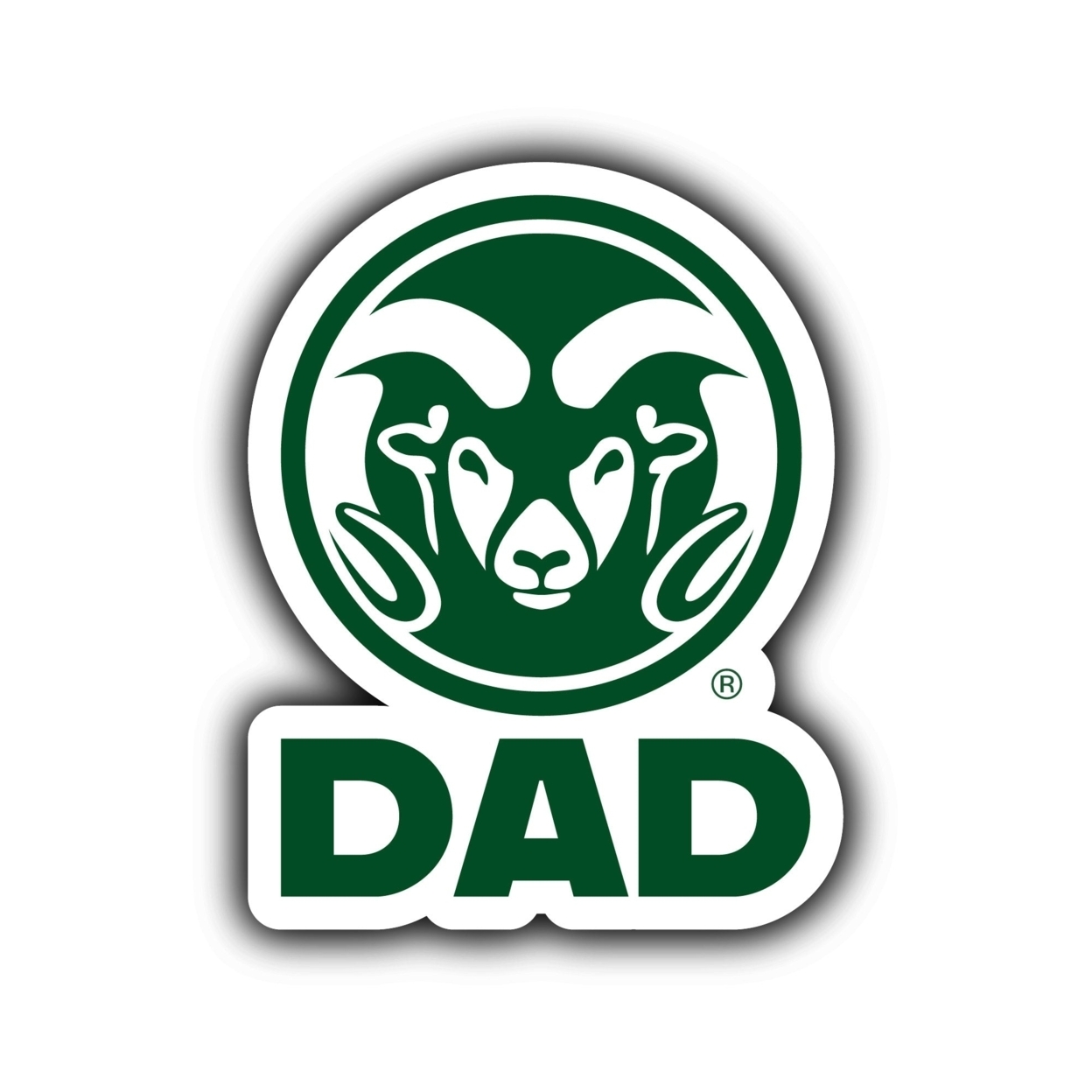 Colorado State Rams 4-Inch Proud Dad Die Cut Decal