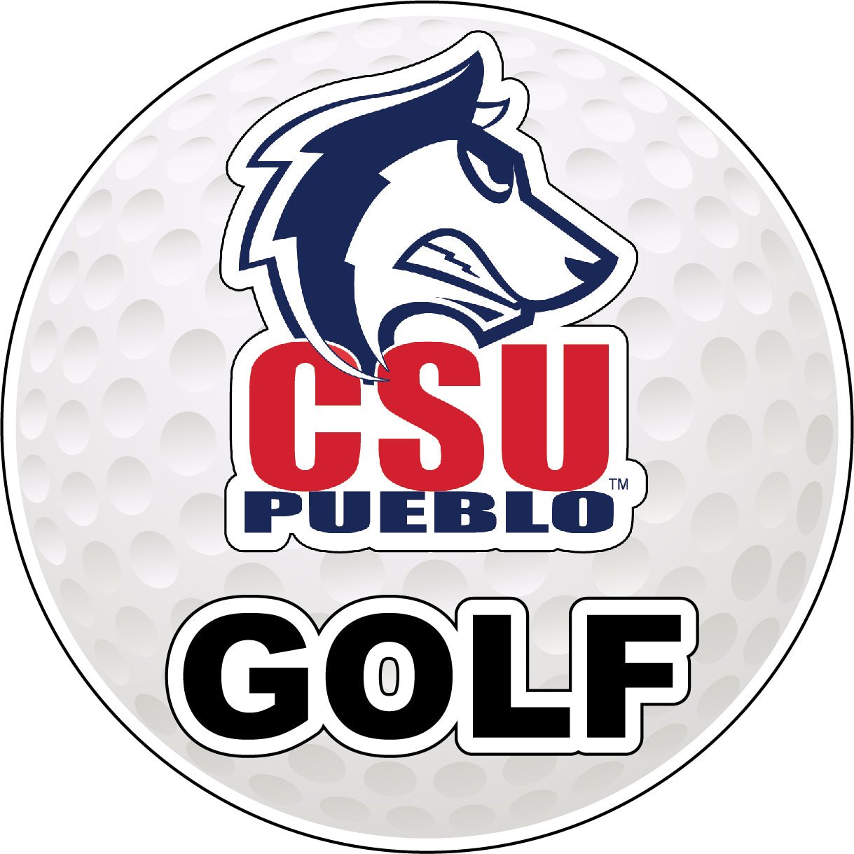 Colorado State Rams 4-Inch Round Golf Ball Vinyl Decal Sticker