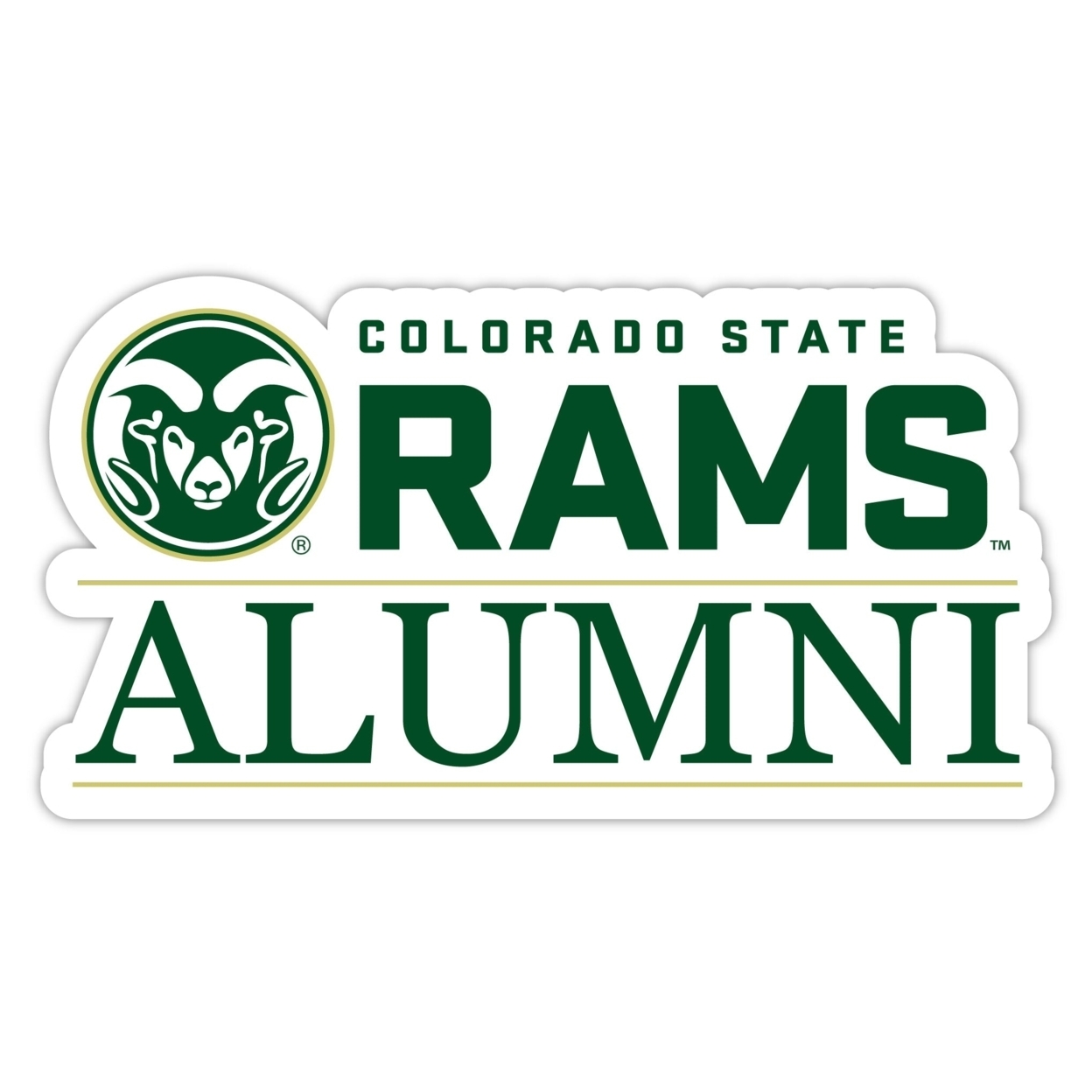 Colorado State Rams Alumni 4 Sticker