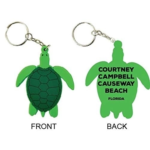 Courtney Campbell Causeway Beach Florida Souvenir Green Turtle Keychain