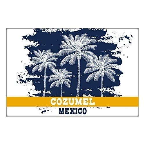 Cozumel Mexico Souvenir 2x3 Inch Fridge Magnet Palm Design