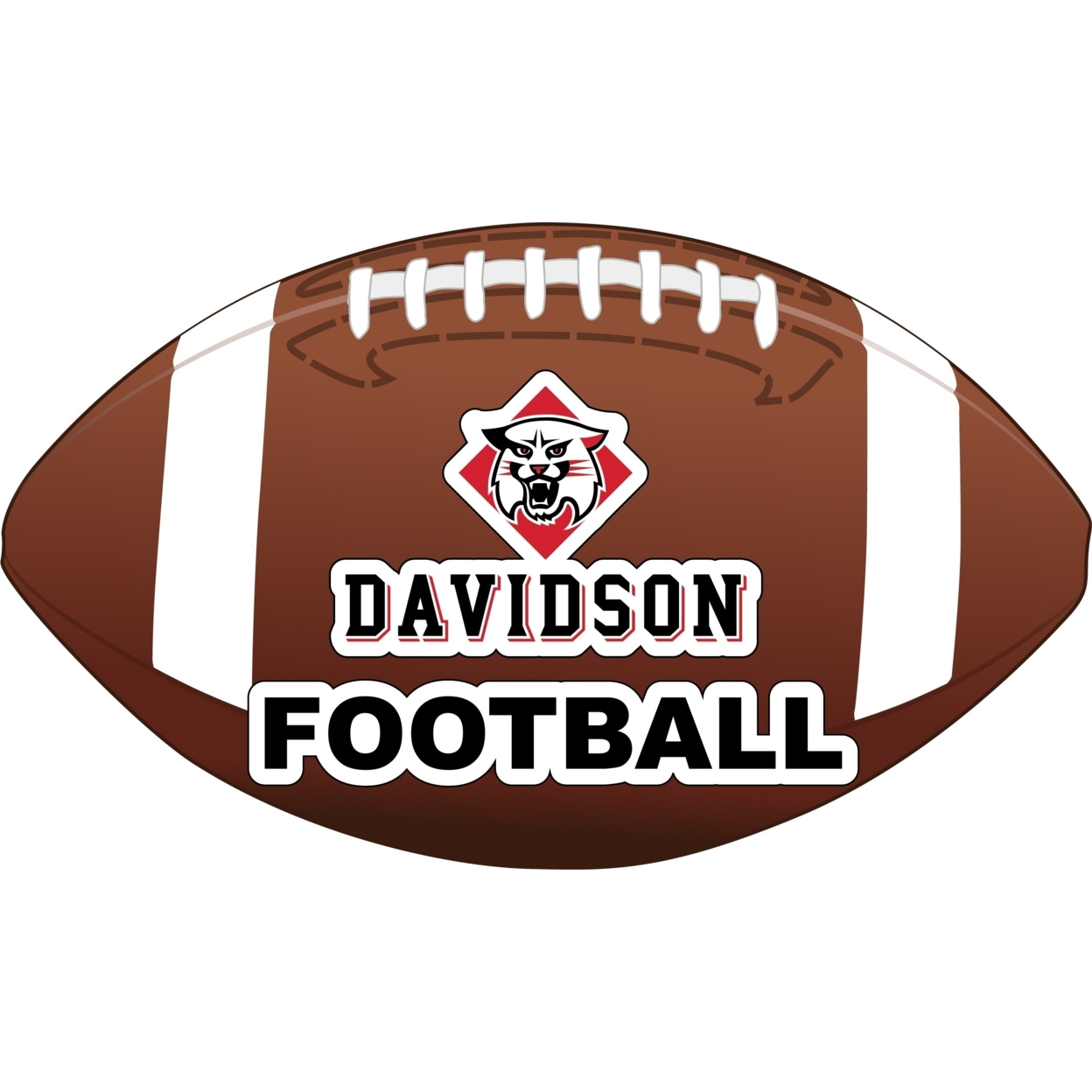 Davidson College 4-Inch NCAA Football Vinyl Decal Sticker