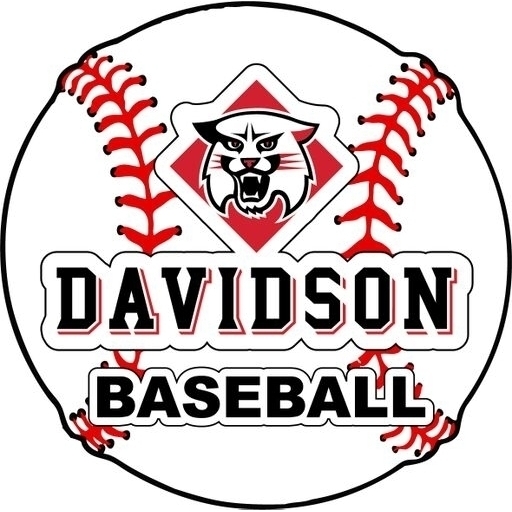 Davidson College 4-Inch Round Baseball Vinyl Decal Sticker