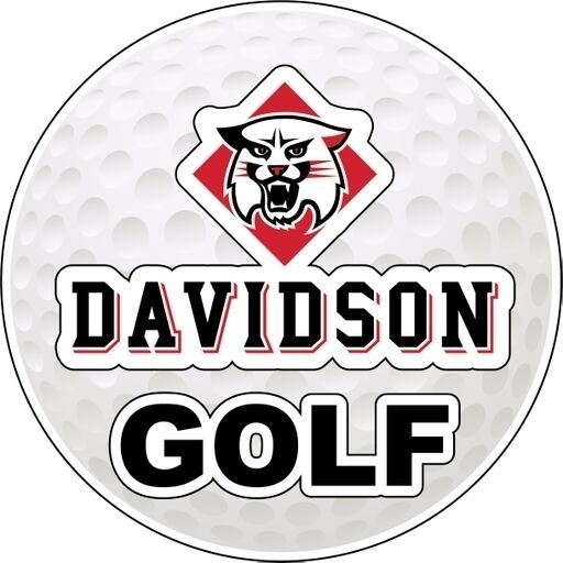 Davidson College 4-Inch Round Golf Ball Vinyl Decal Sticker