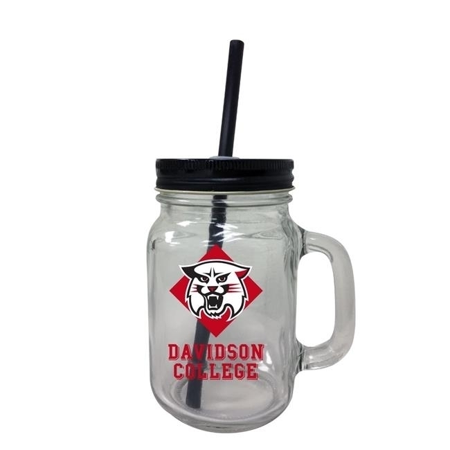 Davidson College Mason Jar Glass