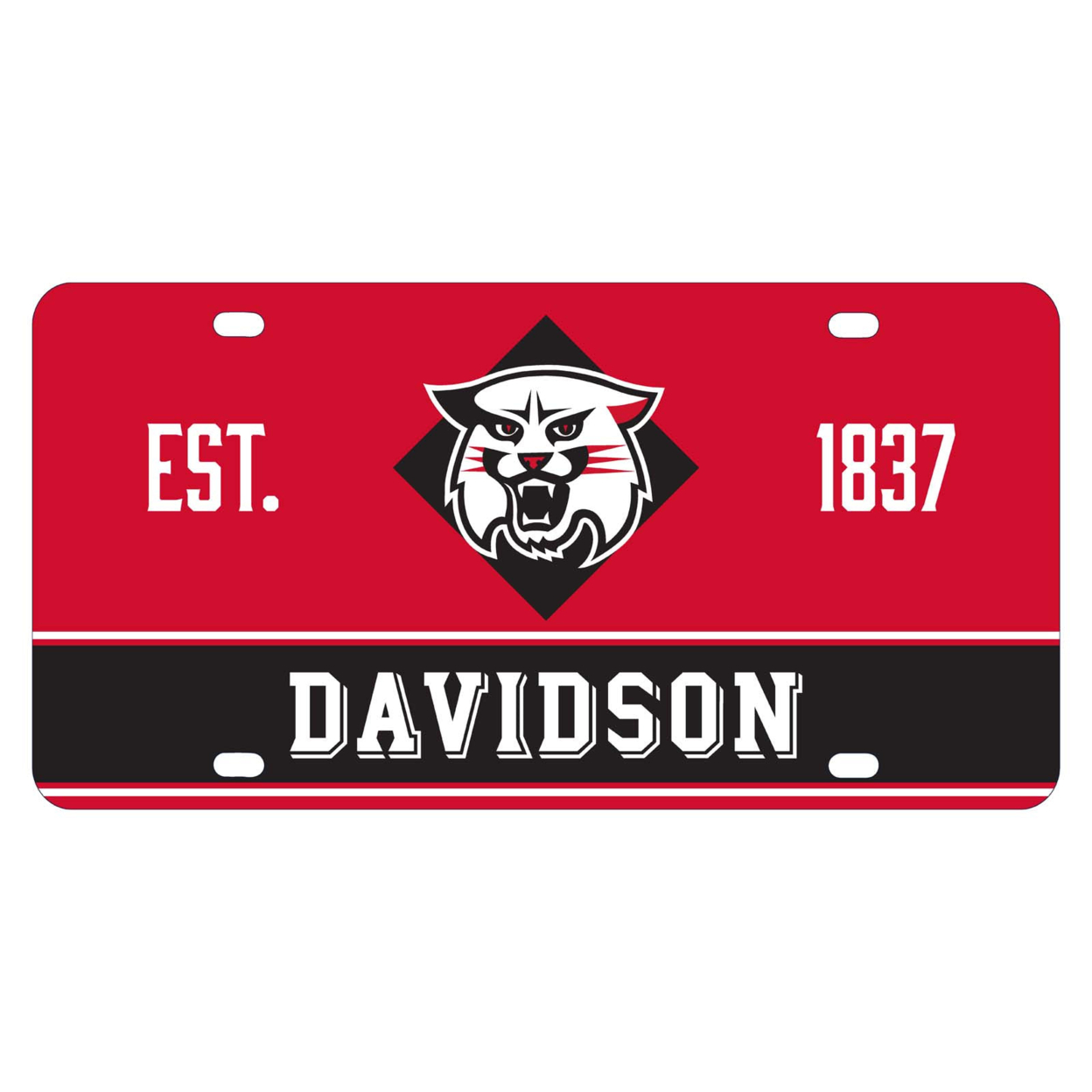 Davidson College Metal License Plate