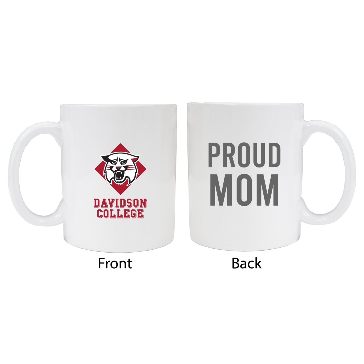 Davidson College Proud Mom Ceramic Coffee Mug - White