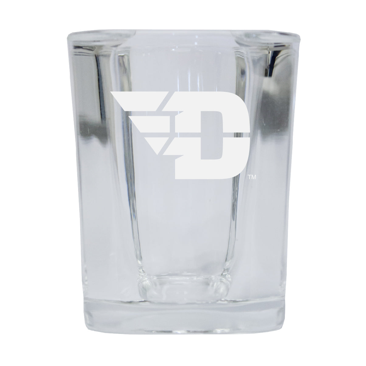 Dayton Flyers Etched Square Shot Glass
