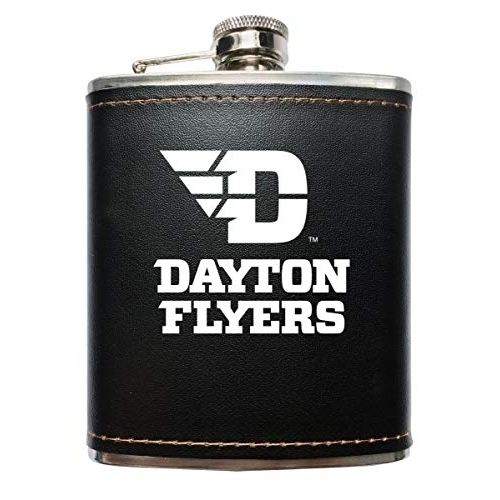 Dayton Flyers Black Stainless Steel 7 Oz Flask