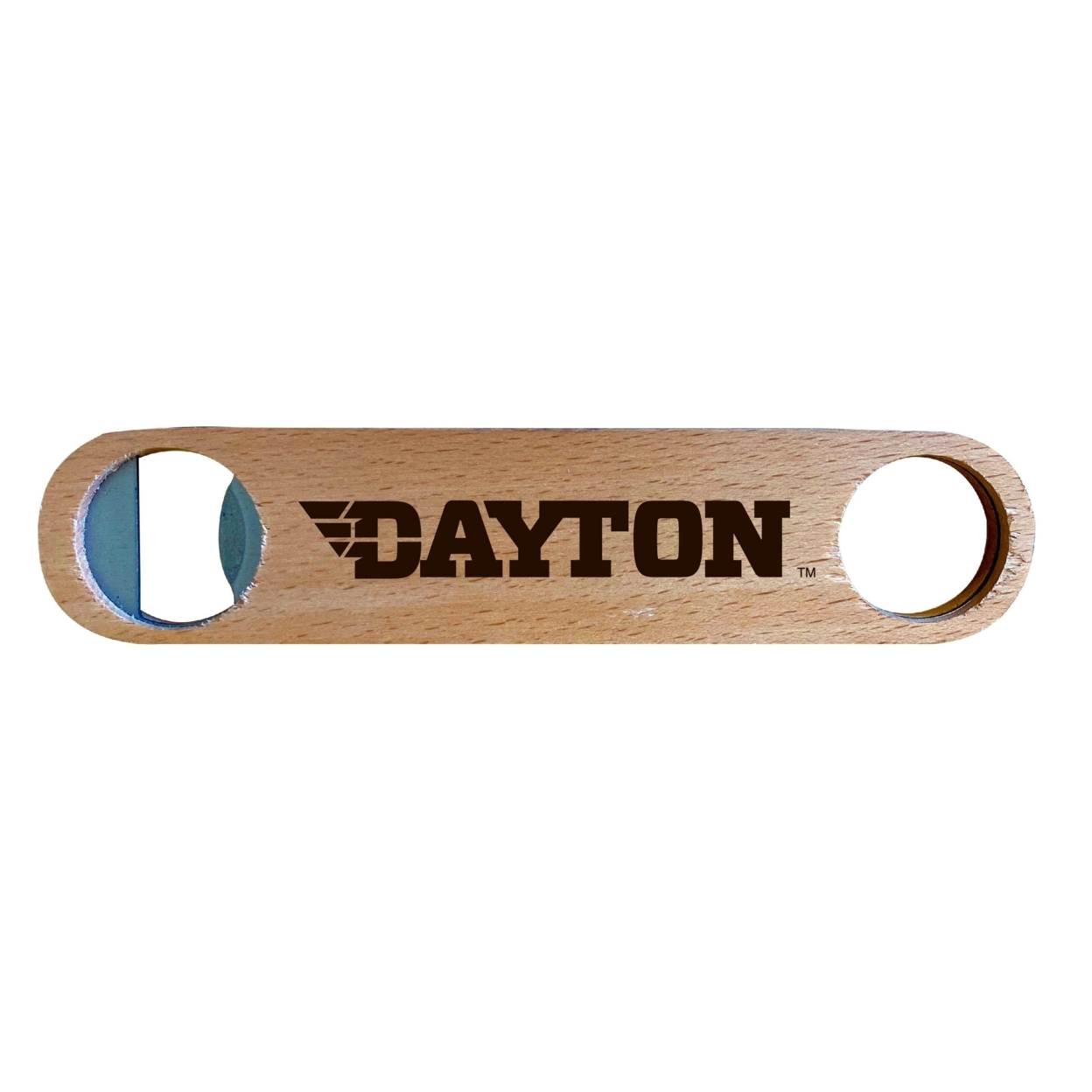 Dayton Flyers Laser Etched Wooden Bottle Opener College Logo Design
