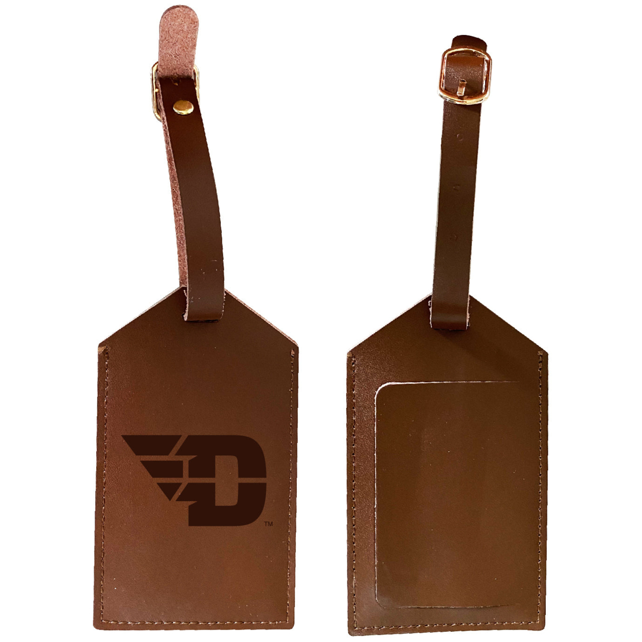Dayton Flyers Leather Luggage Tag Engraved