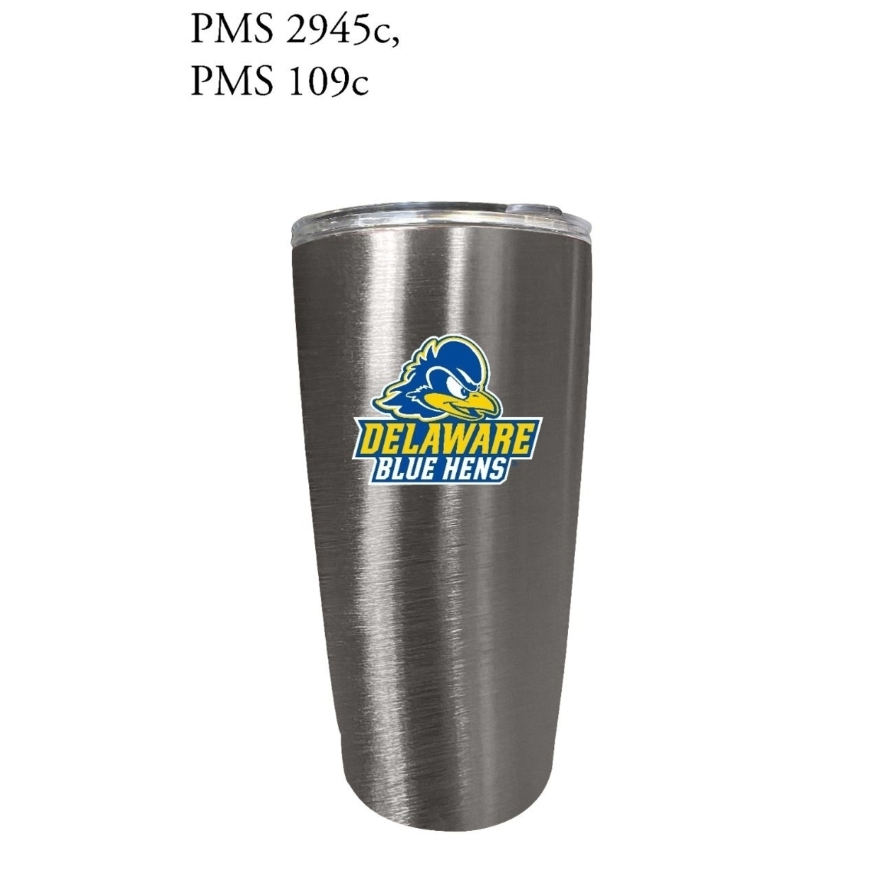 Delaware Blue Hens 16 Oz Insulated Stainless Steel Tumbler Colorless