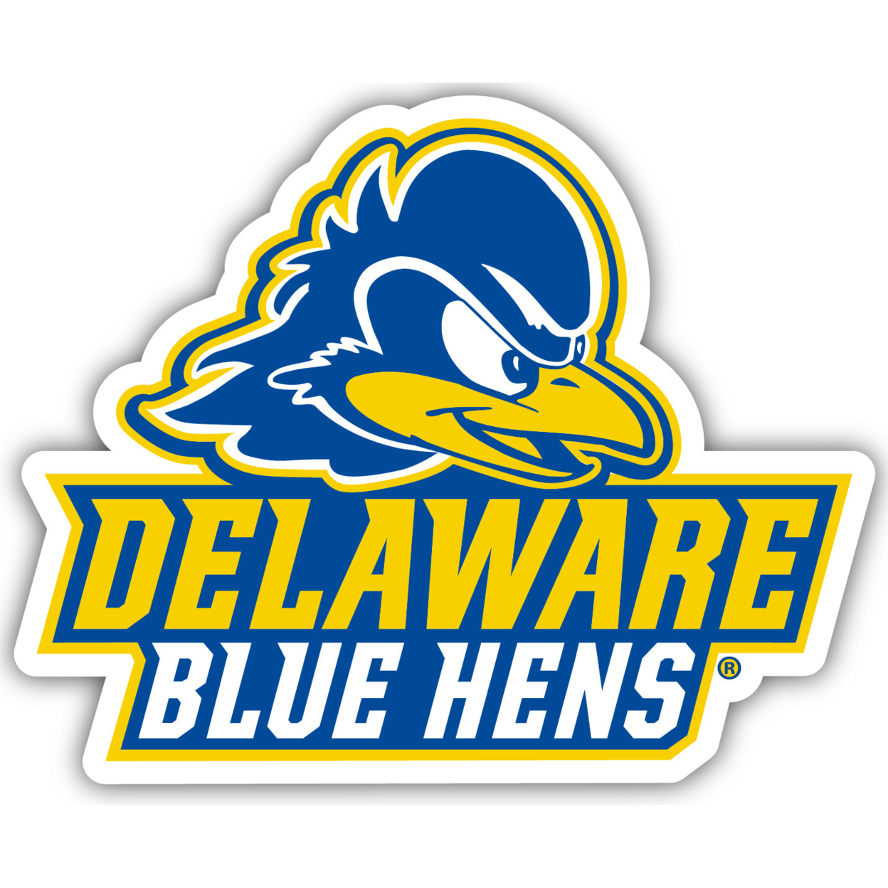 Delaware Blue Hens 4 Inch Vinyl Decal Sticker