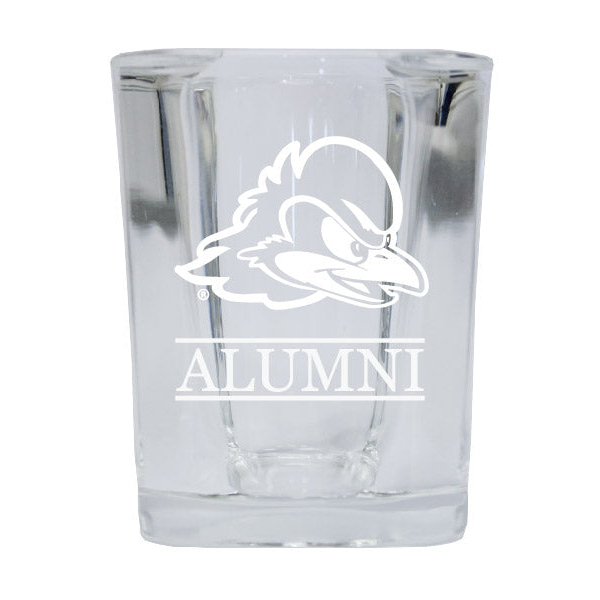 Delaware Blue Hens Alumni Etched Square Shot Glass