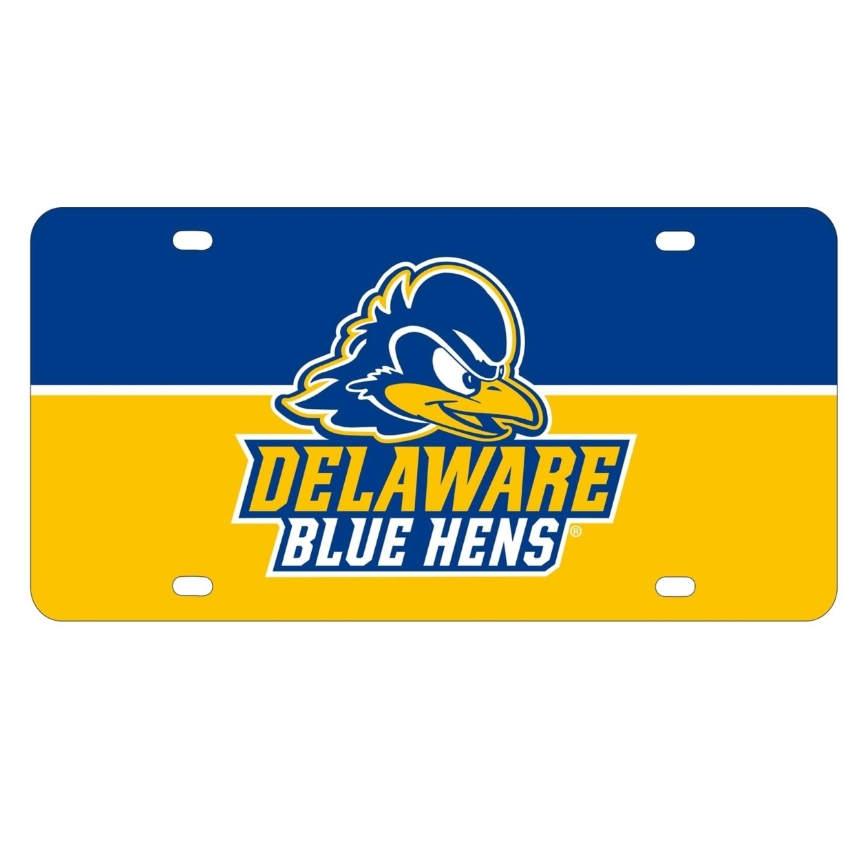 Delaware Blue Hens Metal License Plate Car Tag