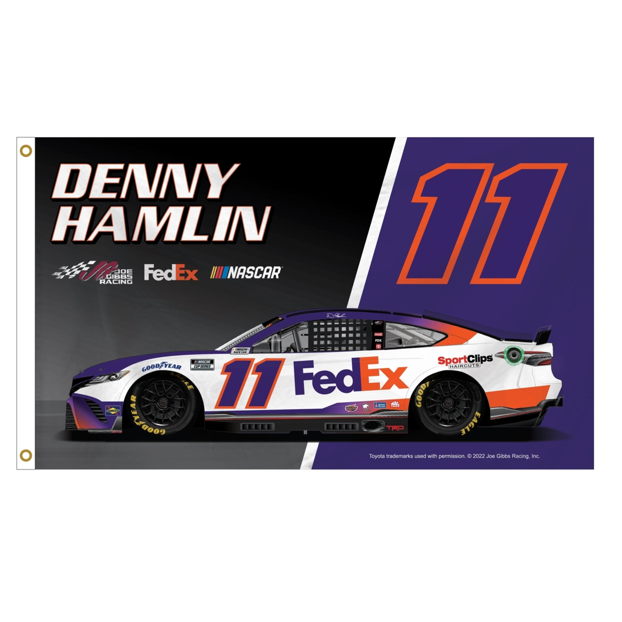 Denny Hamlin #11 Nascar 3' X 5' Car Flag New For 2022
