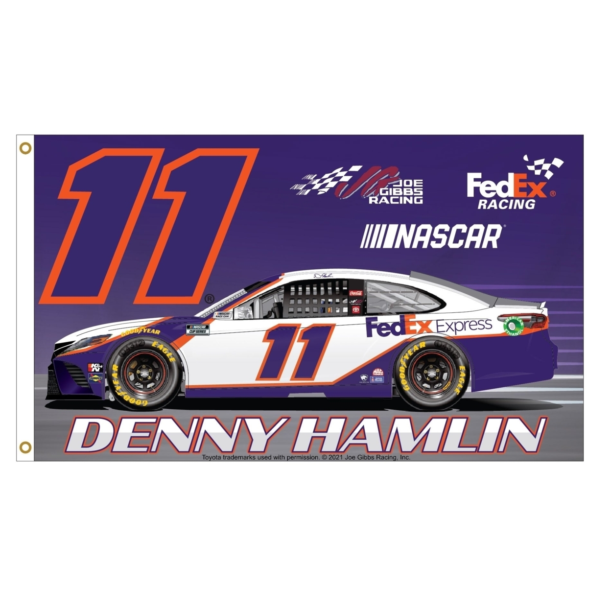 Denny Hamlin #11 NASCAR Cup Series 3x5 Flag New For 2021