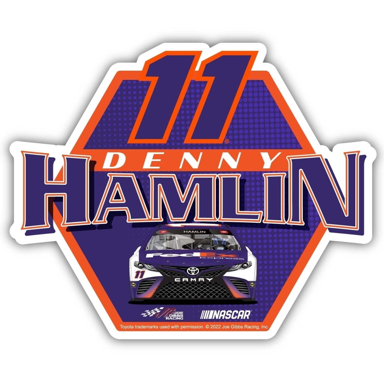 Denny Hamlin #11 NASCAR Laser Cut Decal