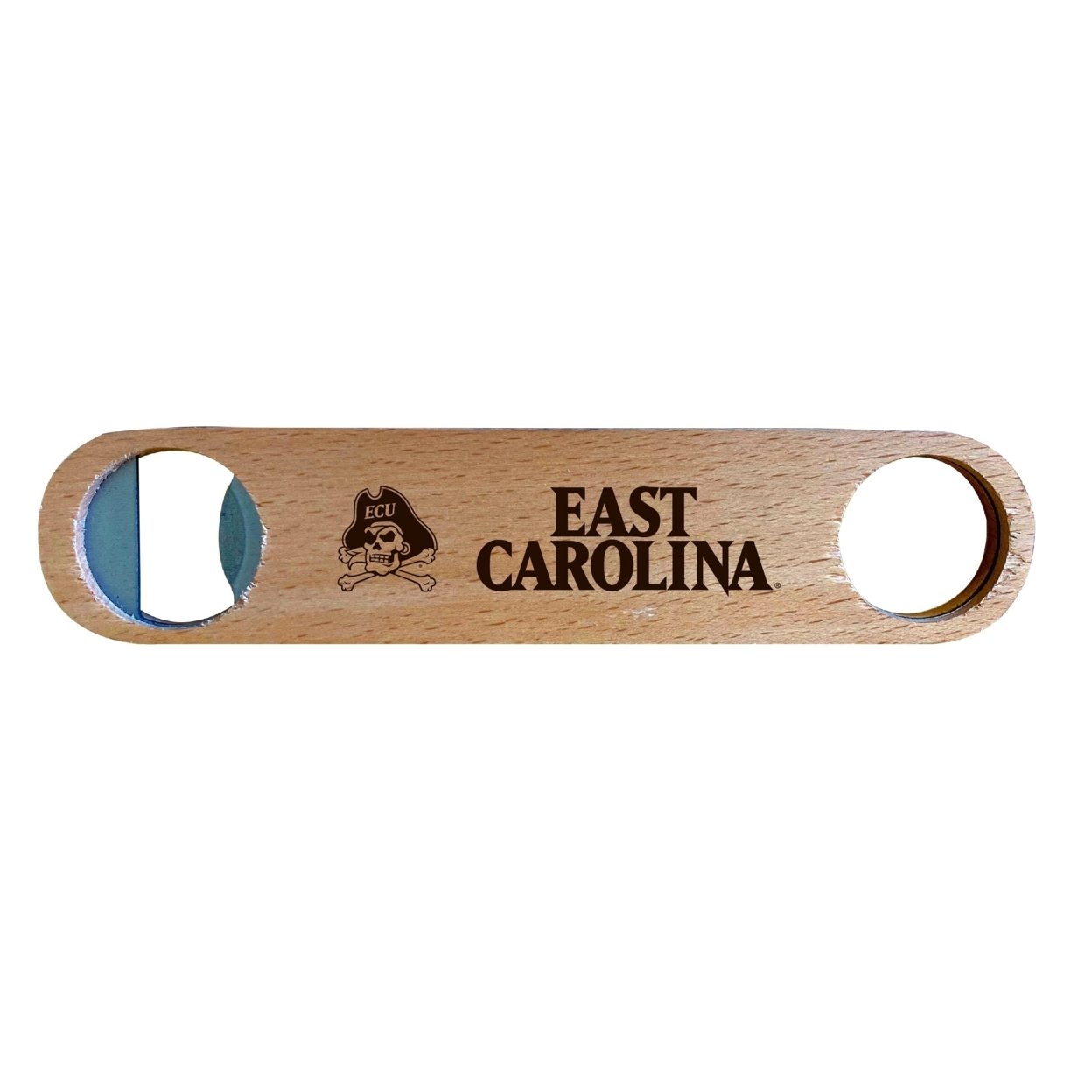 East Carolina Pirates Laser Etched Wooden Bottle Opener College Logo Design