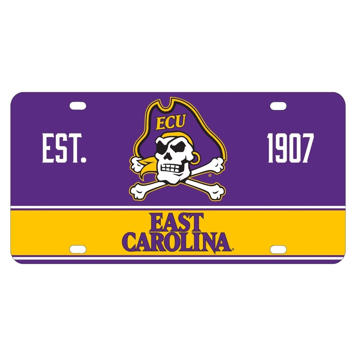 East Carolina Pirates Metal License Plate