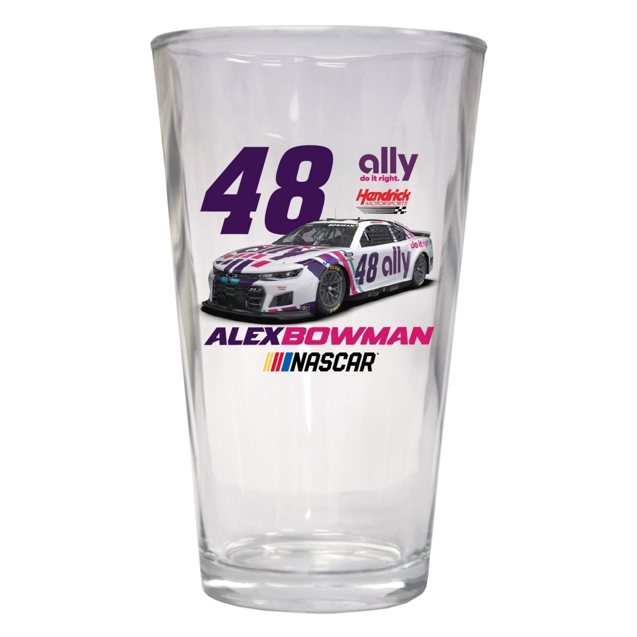 #48 Alex Bowman Pint Glass