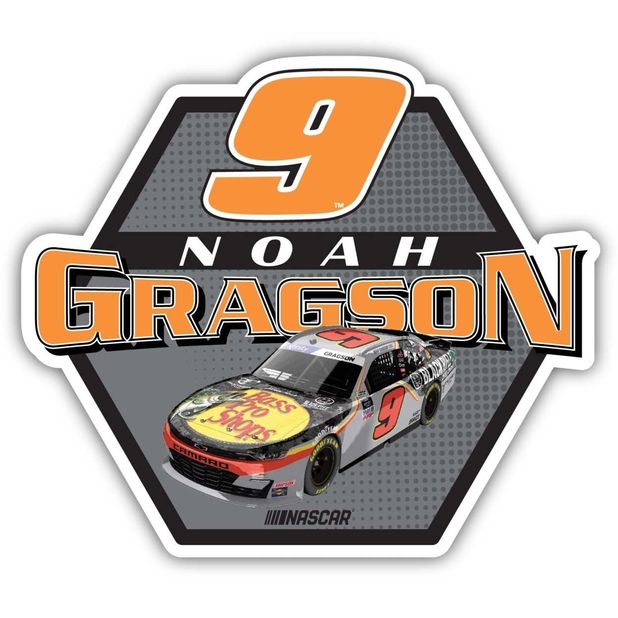 Nascar #9 Noah Gragson 4-Inch Vinyl Decal Sticker