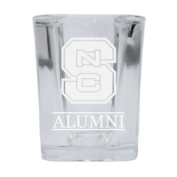 NC State Wolfpack Alumni Etched Square Shot Glass