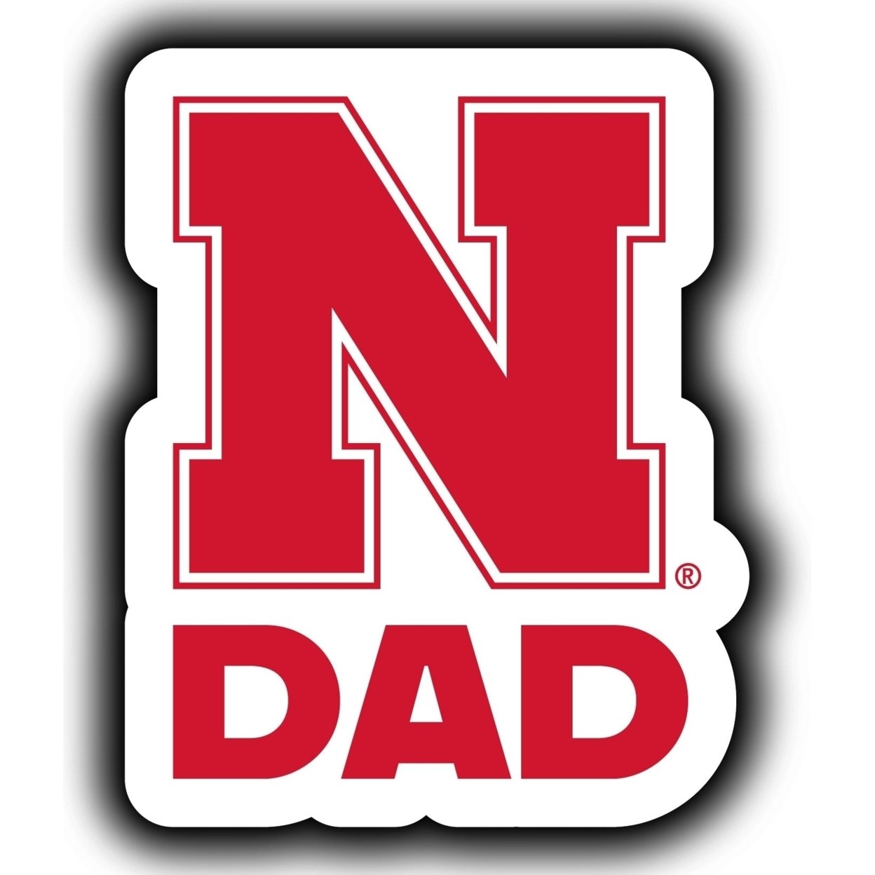 Nebraska Cornhuskers 4-Inch Proud Dad Die Cut Decal