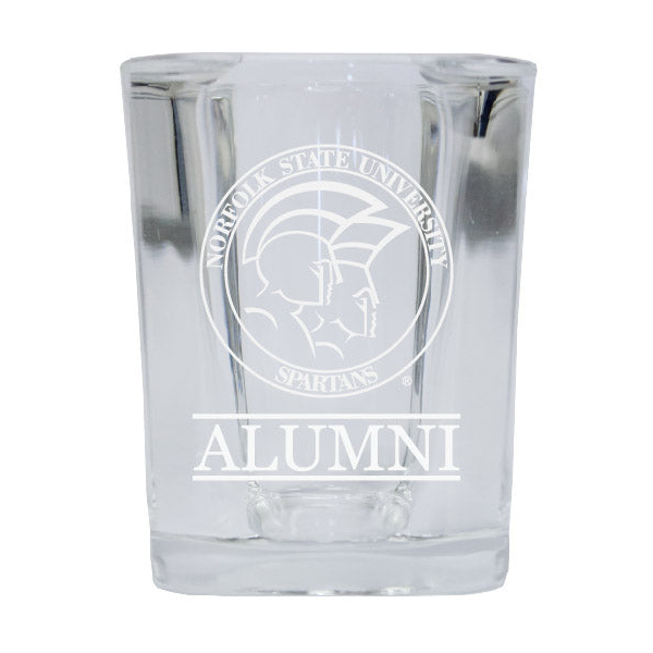 Norfolk State University Alumni Etched Square Shot Glass