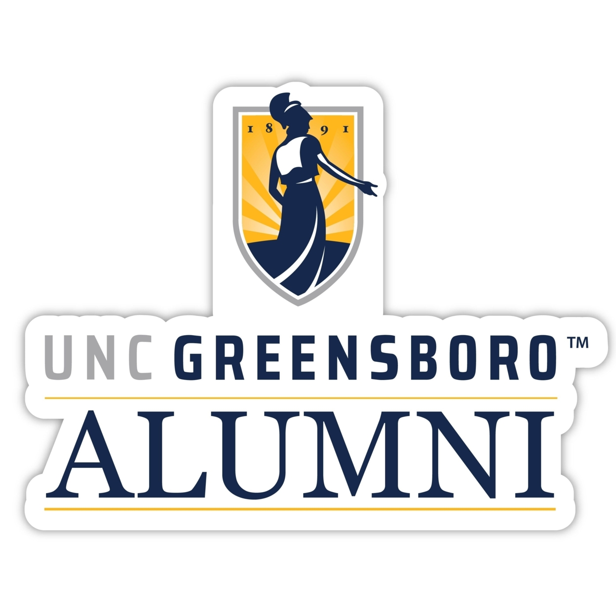 North Carolina Greensboro Spartans Alumni 4 Sticker