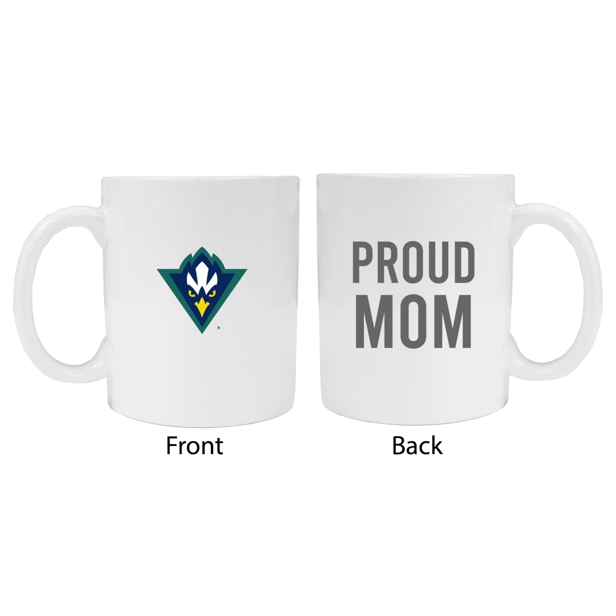 North Carolina Wilmington Seahawks Proud Mom Ceramic Coffee Mug - White (2 Pack)
