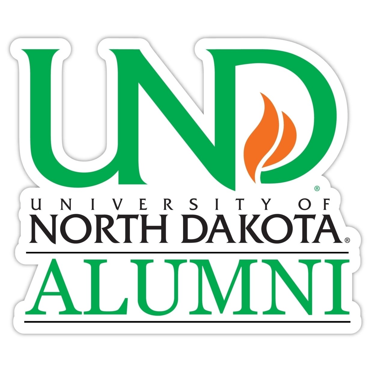 North Dakota Fighting Hawks Alumni 4 Sticker