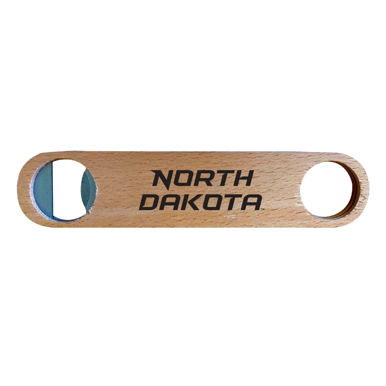 North Dakota Fighting Hawks Laser Etched Wooden Bottle Opener College Logo Design