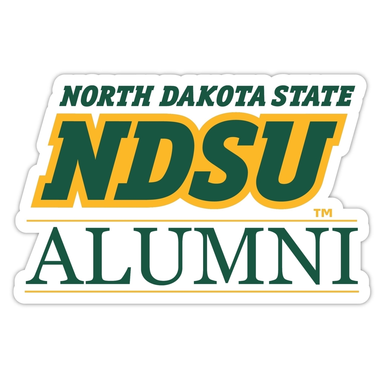 North Dakota State Bison Alumni 4 Sticker
