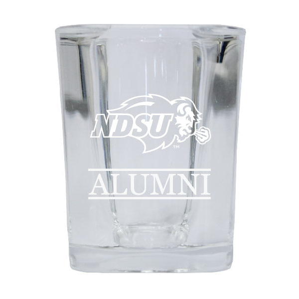 North Dakota State Bison Alumni Etched Square Shot Glass