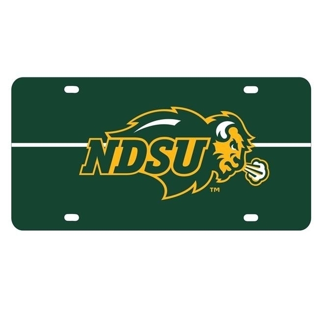 North Dakota State Bison Metal License Plate Car Tag