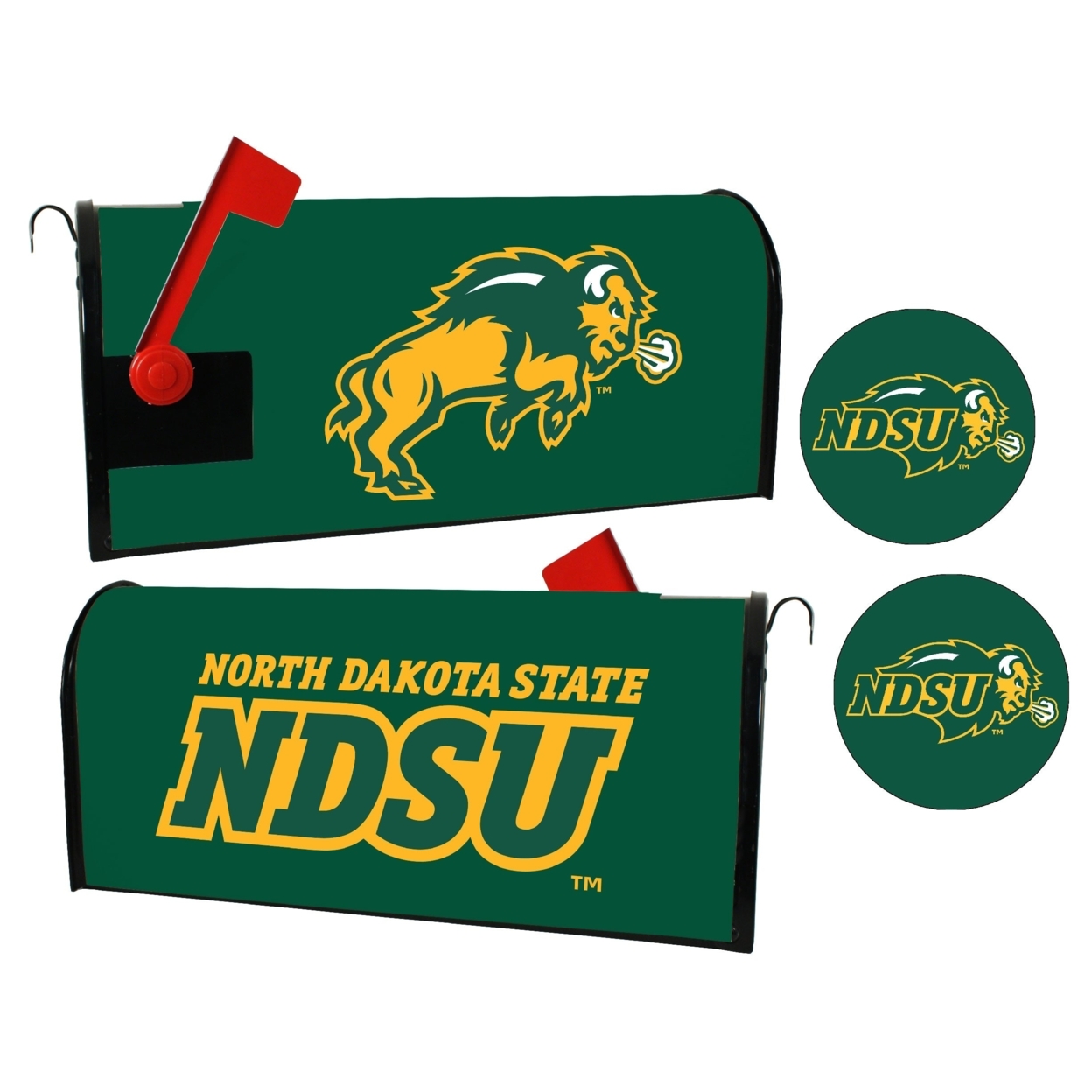 North Dakota State Bison Magnetic Mailbox Cover & Sticker Set